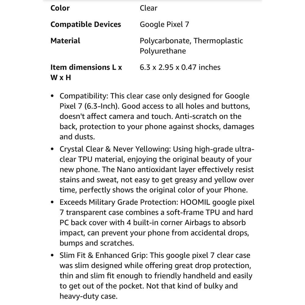 New in Box - Google Pixel 7 Case - CLEAR - Picture 4 of 8